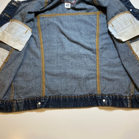 OLD NAVY HAND PAINT BLUE JEAN JACKET SIZE M - Picture 6 of 7